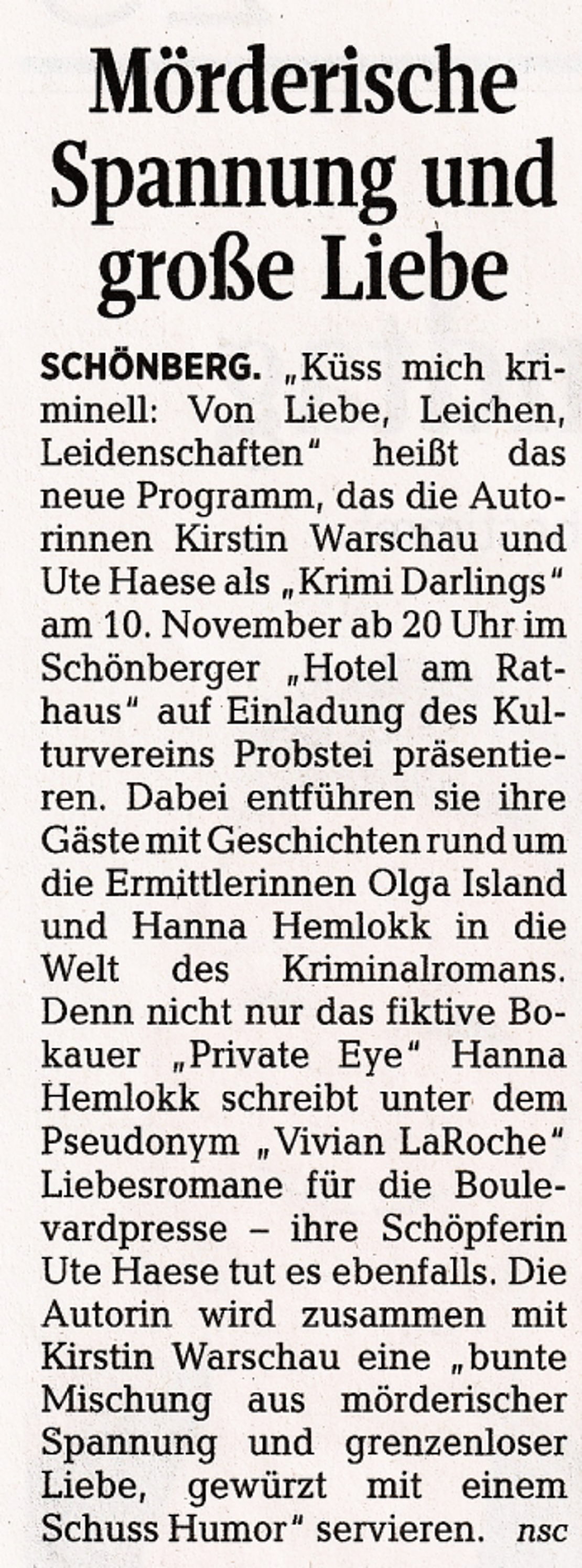 Kieler Nachrichten, 02.11.2021