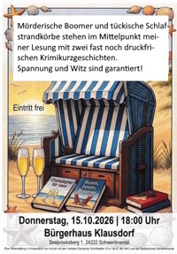 Erinnerung an Lesung 15.10.2026